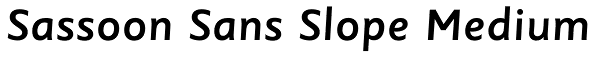 Sassoon Sans Slope Medium Font