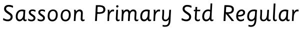 Sassoon Primary Std Regular Font