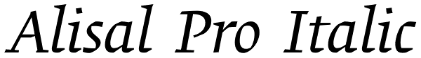 Alisal Pro Italic Font