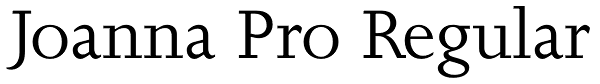 Joanna Pro Regular Font