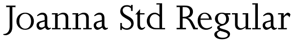 Joanna Std Regular Font