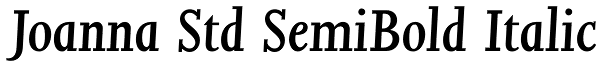 Joanna Std SemiBold Italic Font