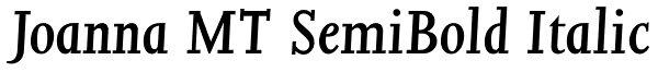 Joanna MT SemiBold Italic Font