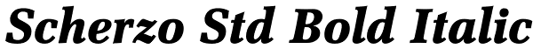 Scherzo Std Bold Italic Font