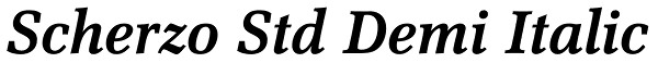 Scherzo Std Demi Italic Font