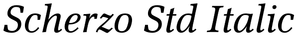 Scherzo Std Italic Font