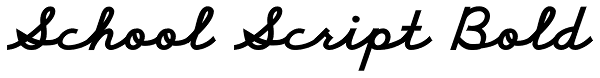 School Script Bold Font