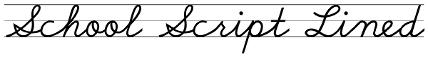 School Script Lined Font