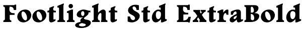 Footlight Std ExtraBold Font