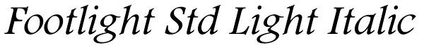 Footlight Std Light Italic Font