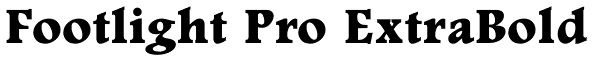 Footlight Pro ExtraBold Font