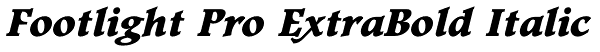 Footlight Pro ExtraBold Italic Font