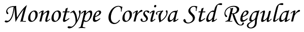 Monotype Corsiva Std Regular Font