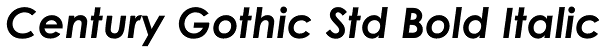 Century Gothic Std Bold Italic Font