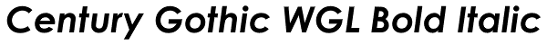 Century Gothic WGL Bold Italic Font