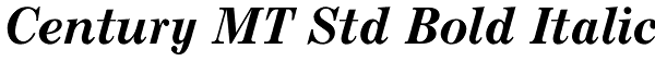 Century MT Std Bold Italic Font