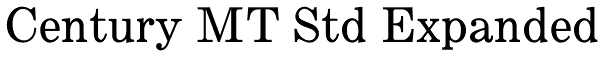 Century MT Std Expanded Font