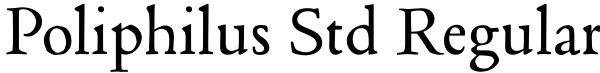 Poliphilus Std Regular Font