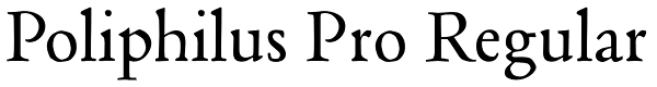 Poliphilus Pro Regular Font