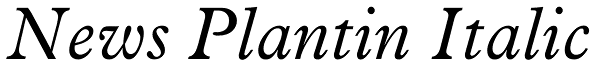 News Plantin Italic Font