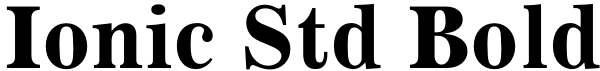 Ionic Std Bold Font