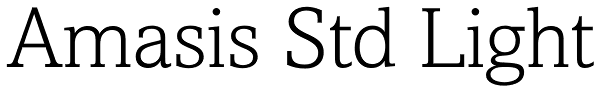 Amasis Std Light Font