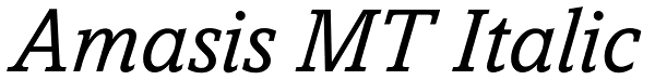 Amasis MT Italic Font