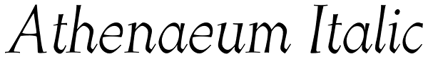 Athenaeum Italic Font