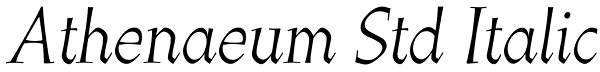 Athenaeum Std Italic Font