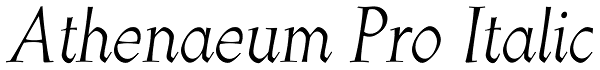 Athenaeum Pro Italic Font