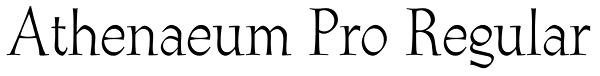 Athenaeum Pro Regular Font