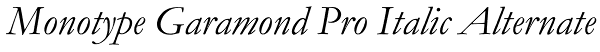 Monotype Garamond Pro Italic Alternate Font