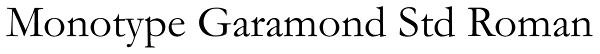 Monotype Garamond Std Roman Font