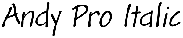 Andy Pro Italic Font