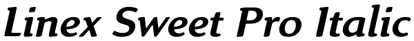 Linex Sweet Pro Italic Font