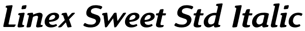 Linex Sweet Std Italic Font