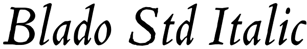 Blado Std Italic Font