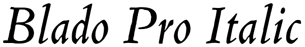 Blado Pro Italic Font