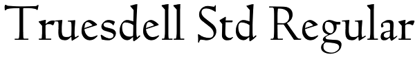 Truesdell Std Regular Font