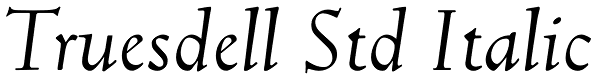 Truesdell Std Italic Font