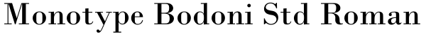 Monotype Bodoni Std Roman Font