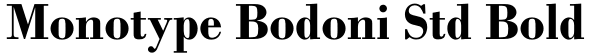 Monotype Bodoni Std Bold Font