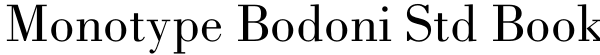 Monotype Bodoni Std Book Font