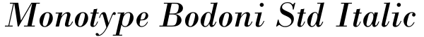 Monotype Bodoni Std Italic Font