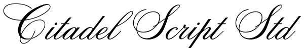 Citadel Script Std Font