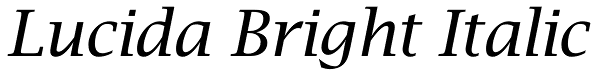 Lucida Bright Italic Font