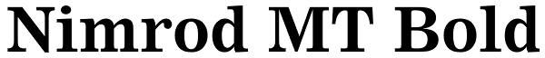 Nimrod MT Bold Font