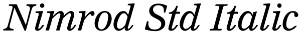 Nimrod Std Italic Font