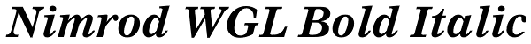 Nimrod WGL Bold Italic Font