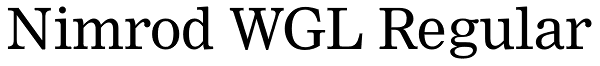 Nimrod WGL Regular Font